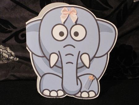 Elephant Shaped Card by KiJu KiJu