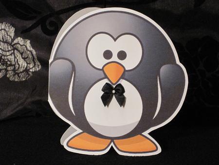 Penguin Shaped Card by KiJu KiJu
