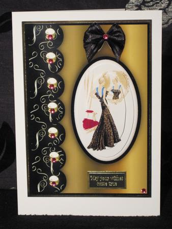 Art Deco Mirror Image A5 Pyramid Card Front by KiJu KiJu