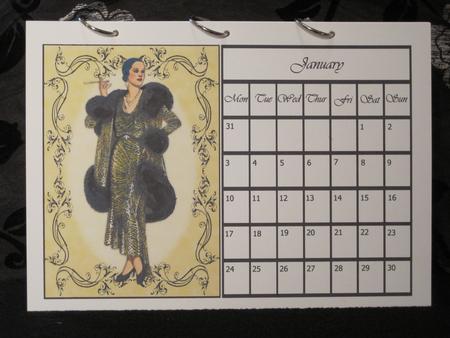 Beautiful Vintage Fashion Lady Dressed in Black & Gold by KiJu KiJu