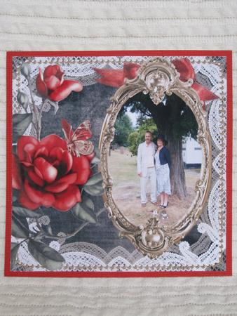 Black and Red Vintage Tea Rose Scrapbooking Kit by KiJu KiJu