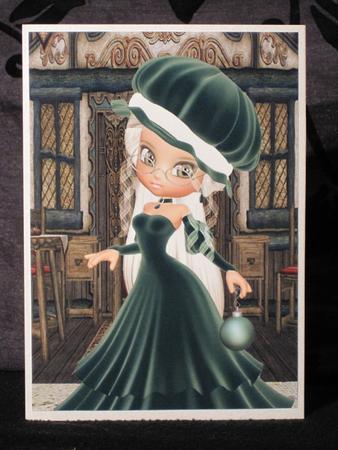 Deck the Halls in Green Christmas A4 Card Front by KiJu KiJu