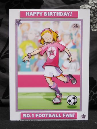 Pink and Purple Football Girl. by KiJu KiJu