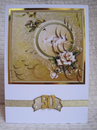 Anniversary Swans Wavey Edge Side Stacker by KiJu KiJu