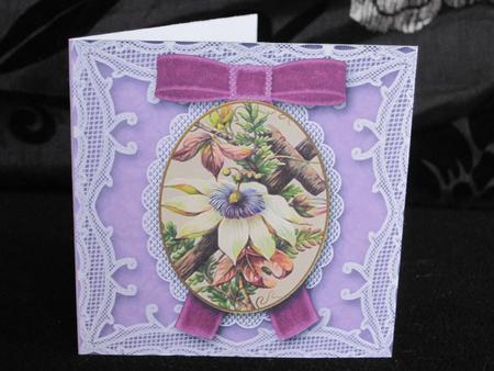 Passionflower Mini Card and Matching Envelope Sheet by KiJu KiJu