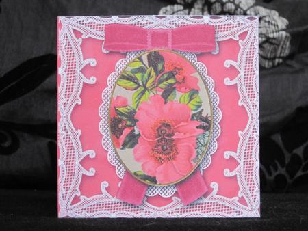 Pink Cherry Blossom Mini Card and Matching Envelope Sheet by KiJu KiJu