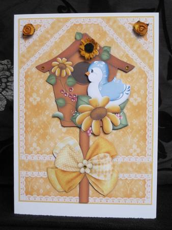 Bluebird in the Sunshine - Decoupage Card by KiJu KiJu