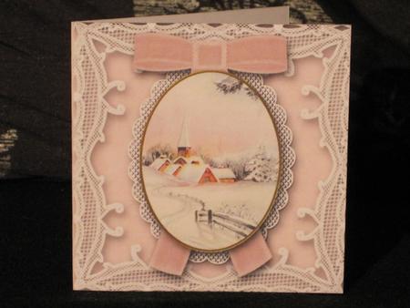 Snowy Christmas Village Mini Card and Envelope Sheet by KiJu KiJu
