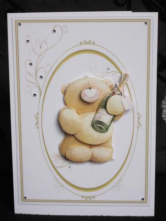 White & Gold Swirl Frame Card Front by KiJu KiJu