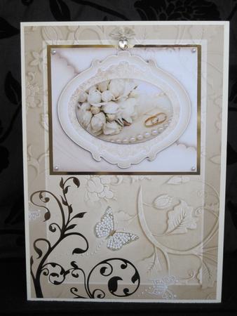 Wedding Roses in Coffee and Cream Quick Card by KiJu KiJu