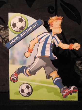 Football Dude Blue and White Shaped. by KiJu KiJu