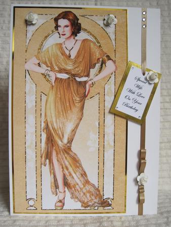 Art Deco Lady Elise (gold) A4 by KiJu KiJu