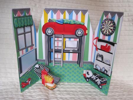 Gate Fold Pop Up the Boys Den by KiJu KiJu