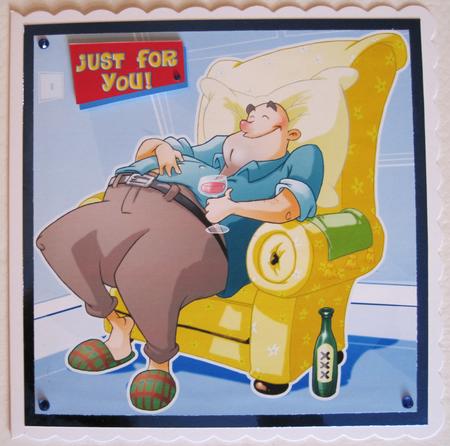 Lazy Dad Dude 8x8 Card by KiJu KiJu