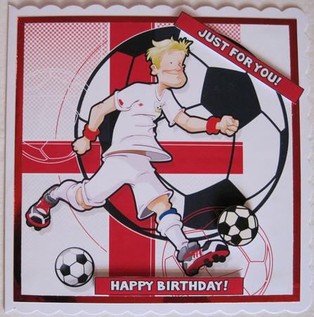 Football Dude England 8x8 Card by KiJu KiJu