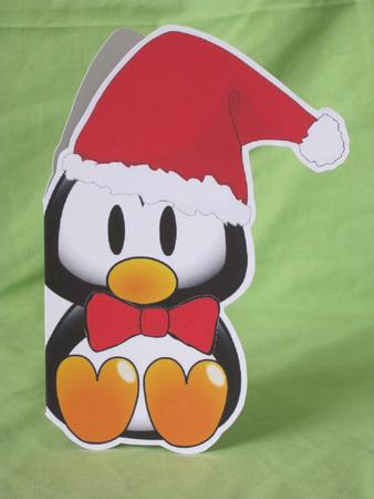 Baby Penguin Shaped Xmas Card by KiJu KiJu