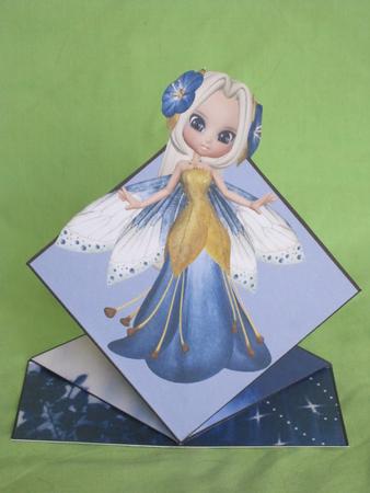 Blossom Fairy in Blue Pop Up Spring Card by KiJu KiJu