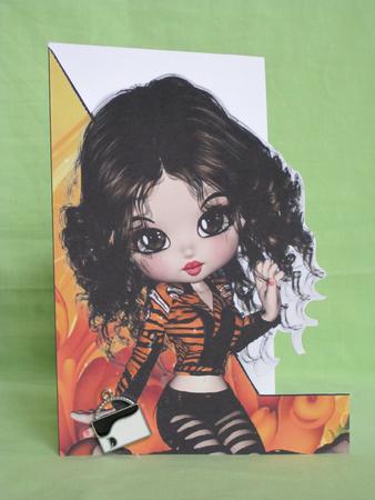 Paige Shaped Front A5 Print and Fold Card by KiJu KiJu