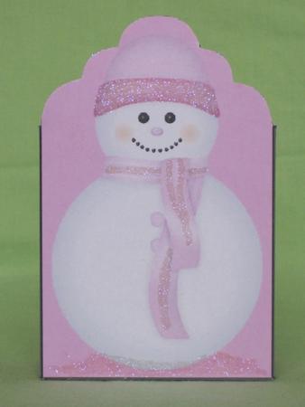 Pastel Pink Snowman Tag Gift Box by KiJu KiJu