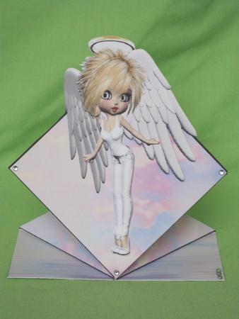 Angelina Guardian Angel Pop Up Spring Card by KiJu KiJu