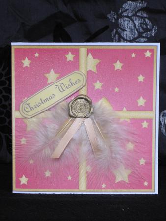 Christmas Present Shaped Card Pink by KiJu KiJu