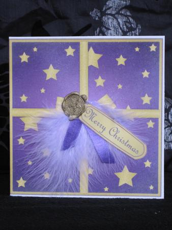 Christmas Present Shaped Card Purple by KiJu KiJu