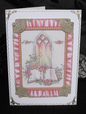 Church Window Ruffles 2 Card Front and Frame Base by KiJu KiJu