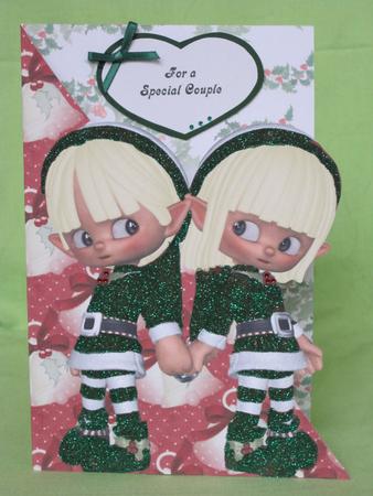 Santa's Little Helpers Xmas Card by KiJu KiJu