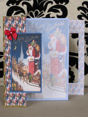 Santa in the Chimney Double Fold Back by KiJu KiJu