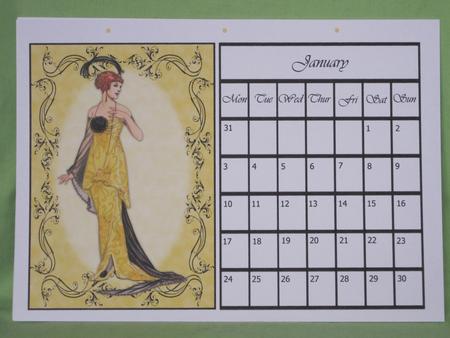 Beautiful Vintage Fashion Lady Dressed in Black & Yellow by KiJu KiJu