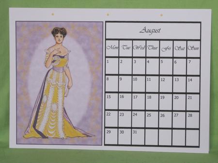 Beautiful Vintage Fashion Lady Dressed in Purple & Yellow by KiJu KiJu