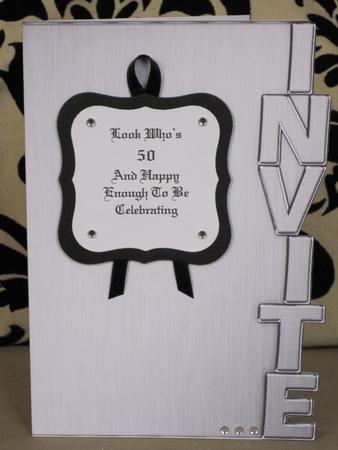 5 x 7 Elegant Metallic Invite Shaped Card by KiJu KiJu