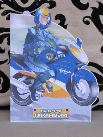 Biker Dude Blue and Yellow Shaped. by KiJu KiJu
