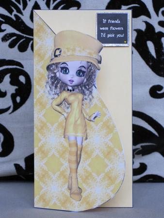 Emily in Yellow Tear Drop Card by KiJu KiJu