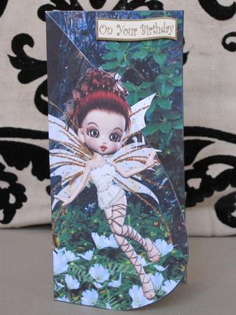 Maisies Fairy Hideaway Tear Drop Card by KiJu KiJu