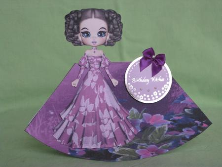 Isabella in Purple Over the Top Wobble Card by KiJu KiJu