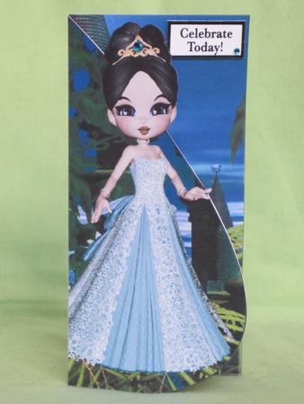 Princess Caelia in Ice Blue Tear Drop Card by KiJu KiJu