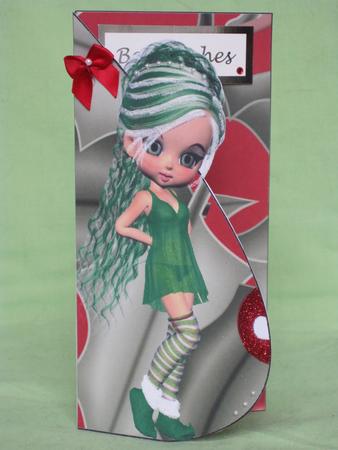 Holly Christmas Tear Drop Card by KiJu KiJu