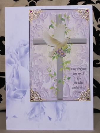 Dove and Cross Sympathy Card by KiJu KiJu