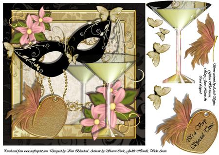 Gold Butterfly Mask and Shoe by KiJu KiJu