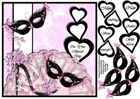 Pink Butterfly Mask and Shoe by KiJu KiJu