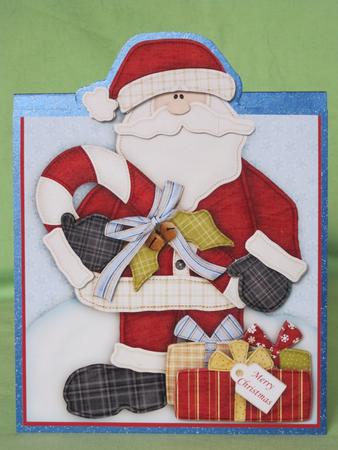 Santa and Candy Cane Over the Edge Card by KiJu KiJu