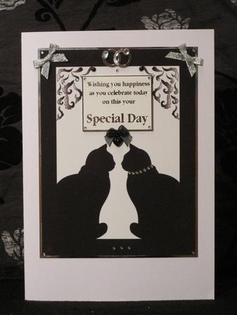 2 Black Cats A4 Card by KiJu KiJu