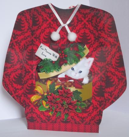 Kitten Gift - Christmas Jumper Card Mini Kit by KiJu KiJu
