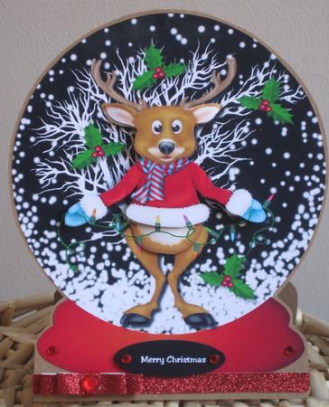 Snow Globe Let Your Light Shine Reindeer by KiJu KiJu