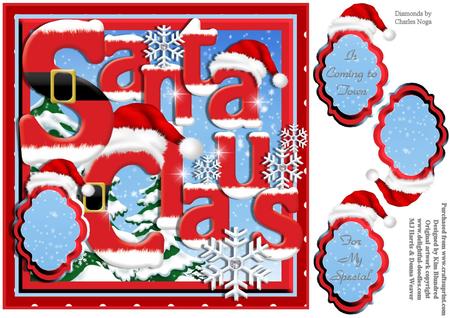 Santa Lowercase Alpha by KiJu KiJu