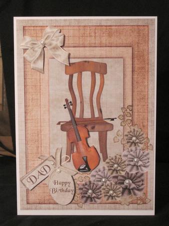 Violin A5 Card Front by KiJu KiJu
