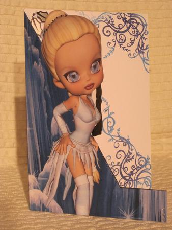 Winter Elf A5 Shaped Front Print and Fold Card by KiJu KiJu