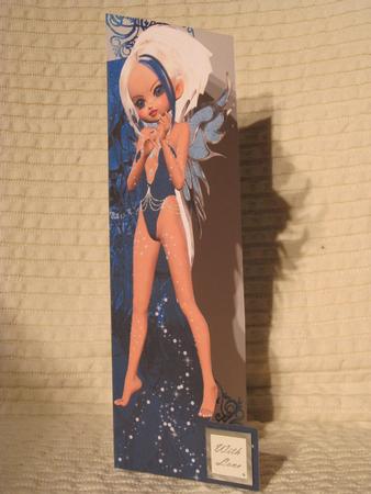 Cassiopeia Fairy Tall Slim Print and Fold Card by KiJu KiJu