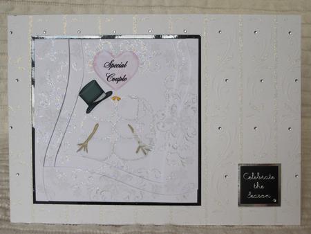 Winter Wedding Wavy Edged Spiral Side Stacker Card by KiJu KiJu